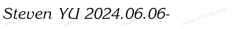 Steven YU 2024.06.06字体转换